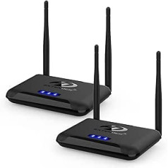 Wireless HDMI Transmitter and Receiver, Binken 657Ft/200M Wireless HDMI Extender Kit, 1080P HD HDMI without Cable, Streaming Media Video/Audio from Laptop, Camera, PS5, PC to Monitor, Projector, HDTV