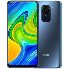 Redmi Note 9 viedtālrunis, 128gb, pusnakts pelēks