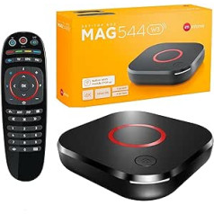 MAG 544 IPTV televizora pierīce ar 4K un HEVC H 265 atbalstu Linux