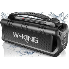 W-King 30 W Bluetooth skaļrunis, pārnēsājama mūzikas kaste, 5000 mAh akumulators, 24 stundu akumulatora darbības laiks, ūdensizturīgs Bluetooth skaļruņu kaste ar basu, TWS, NFC, TF karte, USB zibatmiņa