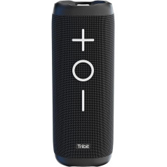 Tribit StormBox Bluetooth skaļrunis, 24 W pārnēsājams skaļrunis ar 360° telpisko skaņu, paplašināts XBass, dubultais stereo skaļrunis, IPX7 ūdensizturīgs, 20 stundu atskaņošana