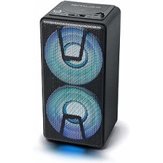 Muse DJ Party Box, Bluetooth skaļrunis, CD atskaņotājs (M-1820 DJ) stereo savienošana pārī, krāsu maiņas gaismas, pārnēsājamas, iebūvētas baterijas, 150 vati