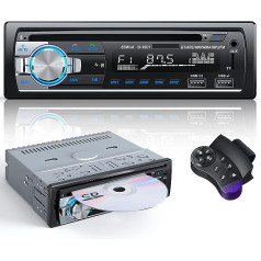 CENXINY automašīnas radio ar CD Bluetooth, RDS automašīnas radio ar Bluetooth brīvroku komplektu, 1 DIN automašīnas radio, MP3 atskaņotājs/FM radio, 2 USB pieslēgvietas mūzikas atskaņošanai un uzlādēšanai (ar CD atskaņotāju)