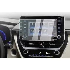 CDEFG Car Navigation rūdīta stikla ekrāna aizsargs, kas saderīgs ar Toyota Corolla E210 2019+ 9H skrāpējumiem izturīgs pret pirkstu nospiedumiem GPS caurspīdīgs ekrāna aizsargs (8 collas)