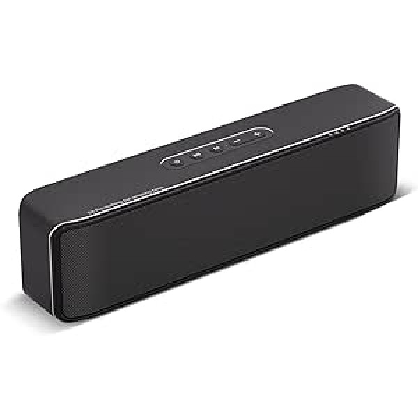 BOGASING Bluetooth Lautsprecher, S8 Pro Tragbare Musikbox, Fantastischer Sound mit Bass, Kabellose Lautsprecher Boxen Bluetooth Box Wasserdicht, 15h Akku, EQ, AUX/TF-Karte, Mikrofons für Handy PC TV