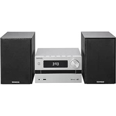 Mikro Hi-Fi sistēma KENWOOD M-720DAB ar CD, USB, Bluetooth, DAB+, FM RDS, līnijas ieeja, IR tālvadības pults, 2 x 25 vati, metāla priekšpuse