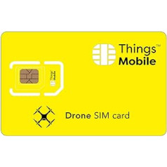 SIM card for DRONI QUADRICOTTERI - Things Mobile - with worldwide coverage and GSM/2G/3G/4G LTE multioperer network without fixed cost and competitiveness with 10 € including credit card.