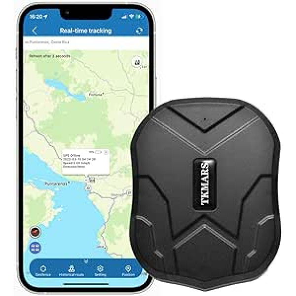 TKMARS TK905 auto GPS izsekotājs, 5000mAh akumulators, magnētiskais izsekotājs, darbojas caur SMS/APP/tīmekļa platformu bez ABO, GPS raidītājs piemērots vieglajām/kravas automašīnām/parkiem