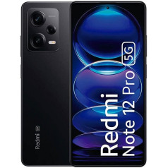 XIAOMI Redmi Note 12 Pro 5G 256GB mobilais tālrunis, melns, pusnakts melns, Android 12