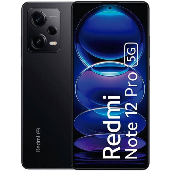 XIAOMI Redmi Note 12 Pro 5G 256GB Mobile Phone, Black, Midnight Black, Android 12