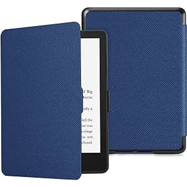 Fintie futrālis 6,8 collu Kindle Paperwhite (11. paaudze — 2021. gads) un Kindle Paperwhite Signature Edition — plānākais un vieglākais aizsargmaciņš ar automātisku miega/pamošanās funkciju (piemēram, tumšs)