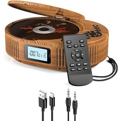 Desobry kompaktdisku atskaņotājs pārnēsājams bērniem ar Bluetooth Discman Kids skaļruņu radio Boombox CD atskaņotājs automašīnai/mājai ar tālvadības pulti FM radio atbalsta AUX/USB