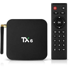 Android TV Box 9.0, Smart TV Box TX6 【4 GB RAM + 32 GB ROM】 EMMC Dual WiFi 2.4G + 5G Bluetooth četrkodolu 4K Ultra HD H.265 USB 3.0 multivides atskaņotājs