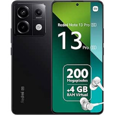 Xiaomi Redmi Note 13 Pro 5G 12GB + 512GB mobilais tālrunis bez līguma, melns (vācu versija + 2 gadu garantija)