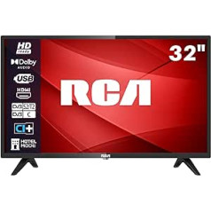 RCA TV 32 collu televizors LED televizors HD gatavs Dolby audio trīskāršais uztvērējs (DVB-T/T2-CS/S2) CI/CI+ viesnīcas režīms HDMI USB