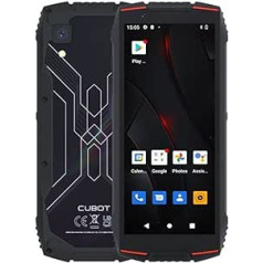 CUBOT Kingkong Mini 3–4,5 collu QHD+ viedtālrunis, 6 GB un 128 GB, 20 MP kamera, 3000 mAh akumulators, Android 12, astoņkodolu procesors, sarkana krāsa, sarkana