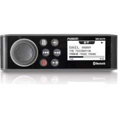 Fusion MS-RA70 radio ar 4 x 50 W AM/FM/Bluetooth 2 zonu USB bezvadu vadību Fusion Link lietotnei.