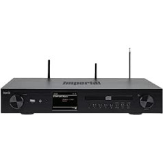 Imperial DABMAN i550 CD HiFi Amplifier Internet Radio (DAB+/DAB/FM/WLAN, Bluetooth, Streaming Services, CD Player, Stereo Power Amplifier, AV Receiver), Black, HiFi Width, 22-252-00