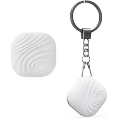 AntilostTag Key Finder 1 Piece White Bluetooth Tracker for Keys, Wallets or Backpacks and Tablets - Water Resistant - Replaceable Battery