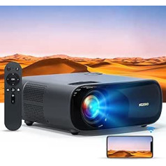 NexiGo PJ40 projektors, 700 ANSI lūmeni, native 1080p, atbalstīts 4K, automātiska vertikālā trapeces korekcija, tālummaiņa, 20 W skaļrunis, WiFi, Bluetooth 5.1, saderīgs ar iOS, Android