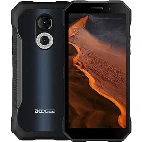 Android 12 āra mobilais tālrunis bez līguma DOOGEE S61, Helio G35 2,3 GHz 6 GB + 64 GB, 20 MP nakts redzamības kamera, IP68 viedtālrunis, izturīgs, ūdensizturīgs, 6,0 collu HD+ ekrāns, divas SIM kartes, 5180 mAh, GPS