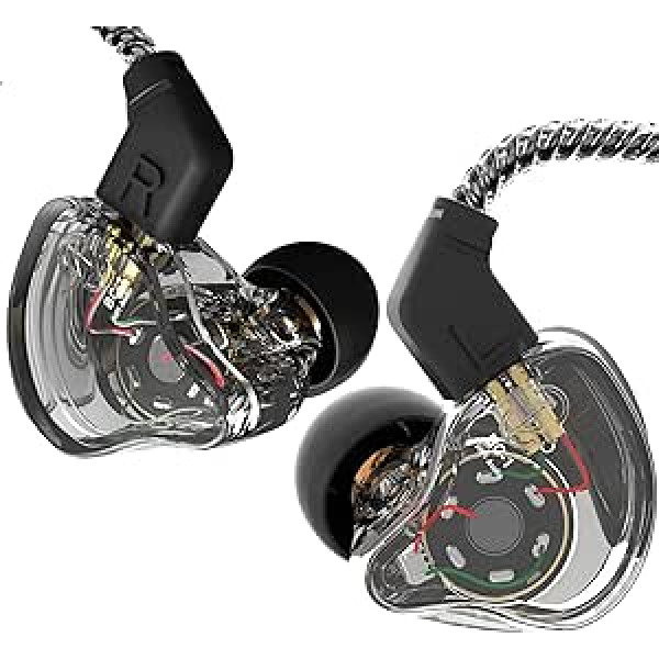 Yinyoo CCZ Melody in-ear austiņas, vadu austiņas bez mikrofona, ausu monitori, IEM HiFi bass ar 1DD 1BA, spuras, 4N OFC kabelis mūziķiem, dziedātājiem