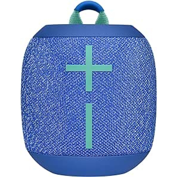 Ultimate Ears Wonderboom 2 pārnēsājams Bluetooth skaļrunis, 360 ° skaņa, ūdensnecaurlaidīgs un putekļu necaurlaidīgs, āra režīms, savienojiet divus skaļruņus stereo skaņai, 13 stundu akumulatora darbības laiks - zils