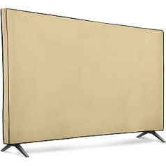 kwmobile 65 Inch TV Case - TV Screen Protector Cover - TV Screen Dust Cover - Beige