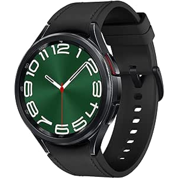 Samsung Galaxy Watch6 klasiskais viedpulkstenis, veselības funkcijas, fitnesa izsekotājs, ātrās uzlādes akumulators, Bluetooth, 47 mm, melns + 36 mēnešu garantija [Amazon Exclusive]