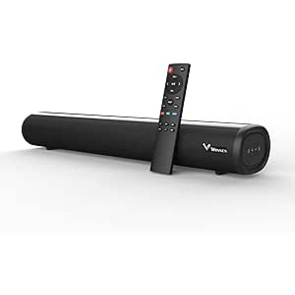 Zeerkeer skaņu josla TV ierīcēm, mini Soundbar 60 W 16 collas, televizora skaļruņa skaņa, skaņa, Bluetooth/optiskie/AUX/RCA savienojumi, vadu un bezvadu Bluetooth 5.0 mājas kinozāles skaļrunis