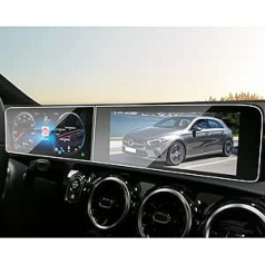 BIBIBO 10,25 collu Benz navigācijas ekrāna aizsargs, ekrāna aizsargs Mercedes Benz A klasei W177 V177 / B klasei W247 2019-2023, 9H rūdīta stikla GPS navigatora ekrāna aizsargi