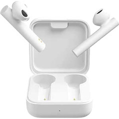 Xiaomi Mi True Wireless Earphones 2 Basic Wireless In-Ear austiņas (in-Ear Detection, 5 stundu atskaņošana, vienas auss režīms, skārienvadība, uzglabāšanas kaste ar uzlādes funkciju), baltas