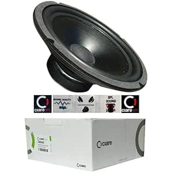 1 x WOOFER CIARE CW200Z CW 200Z skaļrunis 20,00 cm 200 mm 8 collu diametrs 80 vati rms un 160 vatu maksimālā pretestība 4 omi durvīm un automašīnas atlokiem gumijas piekare, 1 gab + 5 bezmaksas uzlīmes