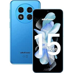 Ulefone Note 15 viedtālrunis lēts, līdz 5GB + 32GB/64GB paplašināms Android 12 mobilais tālrunis bez līguma 4000mAh akumulators ar 8MP kameru 6,22 collu HD+ 3 sloti/sejas ID/GPS/WiFi/8,9 mm biezs zils