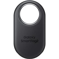 Samsung Galaxy SmartTag2 Bluetooth izsekotājs, kompasa skats, tuvumā esošā meklēšana, ar darbības laiku līdz 500 dienām, ūdensizturīgs, melns (1 iepakojumā)