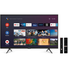 STRONG SRT32HC5433 32 collu (80 cm) Android HD LED viedais televizors ar trīskāršu uztvērēju (HDTV, Netflix, Google Voice Control, HDMI, USB, EPG, CI+, viesnīcas režīms, DVB-T/T2/C/S2, Freenet), melns