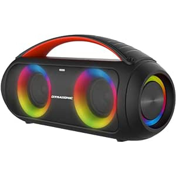 DYNASONIC D93 pārnēsājams Bluetooth skaļrunis IPX7 bezvadu āra skaļrunis stereo skaņas atskaņotājs ar iebūvētu LED apgaismojumu Micro SD FM radio USB