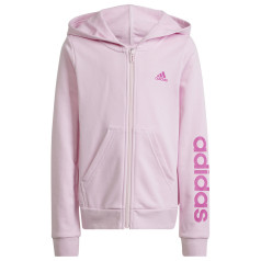 Adidas Essentials Linear Hoodie Full-Zip Hoodie meitenēm IS2666 / rozā / 170 cm