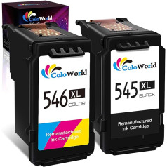 ColoWorld PG-545XL CL-546XL Black Colour Ink Cartridges Multipack for Canon Printer Cartridges 545 546 for Canon Pixma TS3351 TS3451 MX495 TR4551 TR4550 TS3350 MG255555555 0s TS311. 50 MG3050 printers