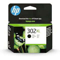 HP 302XL Original (HP Deskjet 1110, 2130, 3630, HP OfficeJet 3830, 4650, 5230, HP ENVY 4520) Oriģinālā kasetne, melna