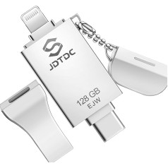 MFi Certified 128GB USB Flash Drive iPhone 3-in-1 USB Lightning Stick iPhone Photo Stick iPhone Memory Stick iPad Memory Expansion iPhone Flash Drive Backup Photo Stick for iPhone / iPad / A ndroid/PC