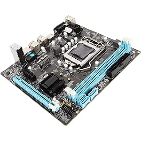 LGA 1155 CPU 2. paaudzes galddatoru mātesplate, divu kanālu DDR3 mātesplate ar 3 fāžu barošanas avotu, HD VGA izeja, Micro ATX mātesplate spēlēm