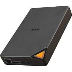 SSK pārnēsājams NAS ar 2 TB, ārējais bezvadu SSD ar privātu Wi-Fi tīklāju, ārējais cietvielu disks, personiskais mākonis, viedās krātuves atbalsts, automātiska dublēšana, attālā piekļuve