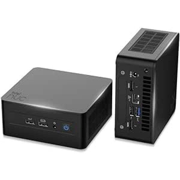 Intel NUC, NUC 13 Mini PC Desktop, Intel Core i7-1360P procesors, 18MB L3 kešatmiņa, bez operētājsistēmas Galddatora Mini PC, Intel® Iris™ Xe Graphics | Thunderbolt 4 | Wi-Fi 6E | BT5.3