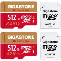 Gigastone 2-in-1 Micro SD Class 10 UHS- 2x 512GB Memory Card