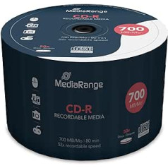 MediaRange CD-R 700 MB|80 min 52 fache Schreibgeschwindigkeit, 50 er Cakebox