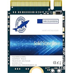 Dogfish SSD 256 GB M.2 2230 NVMe PCIe Gen 3.0 x4 iekšējais cietvielu disks, spēļu SSD, saderīgs ar Steam Deck Surface Pro Ultrabook klēpjdatoru (M.2 2230 PCIe, 256 GB)