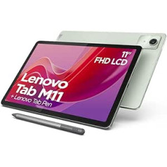 Lenovo Tab M11 planšetdators | 10,95 collu WUXGA skārienekrāns | MediaTek G88 | 4 GB RAM | 128 GB eMMC 5.1 | Android 12 | Zaļš | Ietver pildspalvu