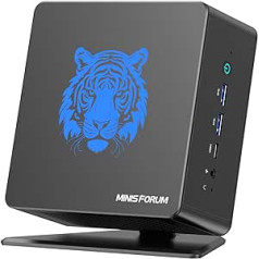 MINIS FORUM UM780 XTX Mini dators, AMD Ryzen 7 7840HS, 8C/16T, līdz 5,1 GHz, 64 GB RAM 1 TB DDR5 PCIe 4.0 SSD, HDMI 2.1/DP1.4/USB4, Oculink ports, 2x RJ45 2.4,US5B3. Wi-Fi6E