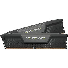 Corsair VENGEANCE DDR5 RAM 16 GB (2 x 8 GB) 5200 MHz CL40 Intel XMP iCUE saderīga datora atmiņa — melna (CMK16GX5M2B5200C40)
